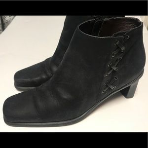 Etienne Aigner Saddle Riding Boots Ankle Black 6 M